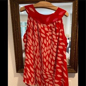 Stylish skirt and blouse set.